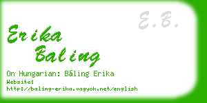 erika baling business card