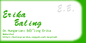 erika baling business card